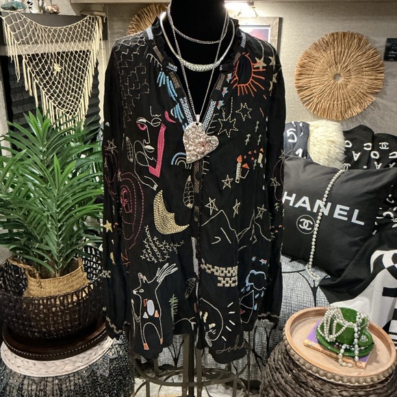 Johnny Was Biya Picassa ( Storybook) Shirt S - Picture 3 of 16